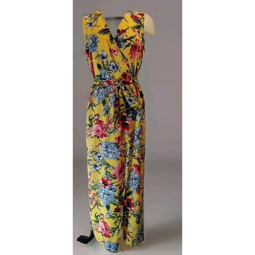 Emma & Michele Yellow Floral Jumpsuit